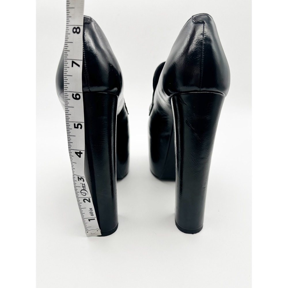 Jeffrey Campbell Long Last Platform Penny Loafers in Black Size 8.5 whimsigoth - Picture 12 of 15